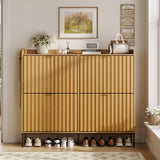 Gran zapatero acanalado con 4 cajones abatibles