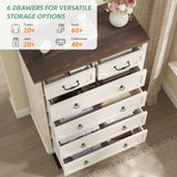 Vabches Farmhouse 43in Tall Chest of Drawers for Bedroom