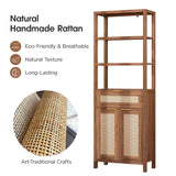 Tall Bookshelf with Drawers and Adjustable Shelves