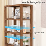 Tall Bookshelf with Drawers and Adjustable Shelves