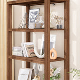 Tall Bookshelf with Drawers and Adjustable Shelves