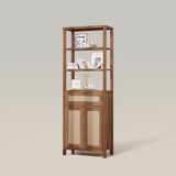 Tall Bookshelf with Drawers and Adjustable Shelves