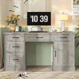 Farmhouse 59inch Executive Desk with Charging Station