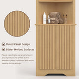 67 In Tall Corner Cabinet with Doors And Open Adjustable Shelf