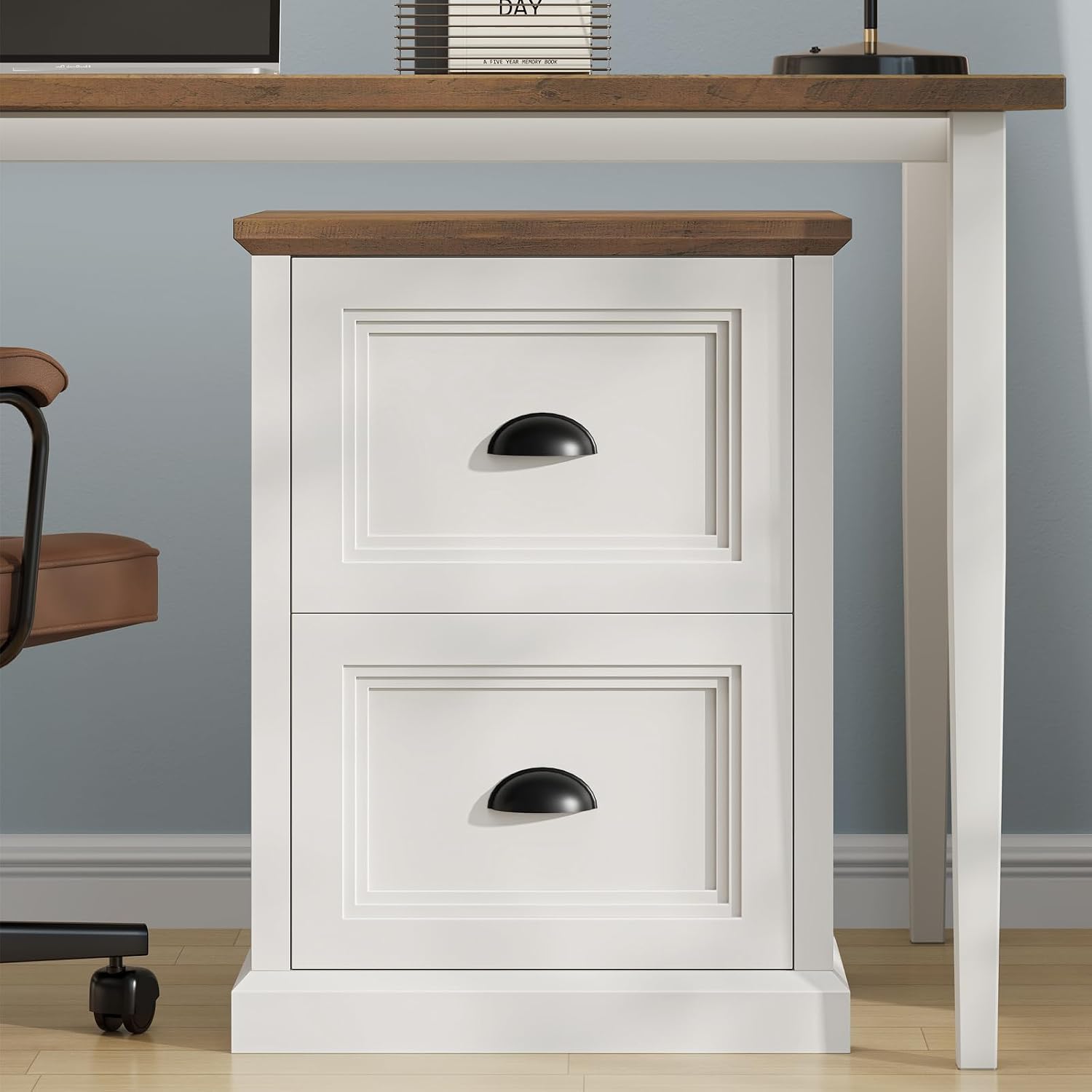 Walnut and White