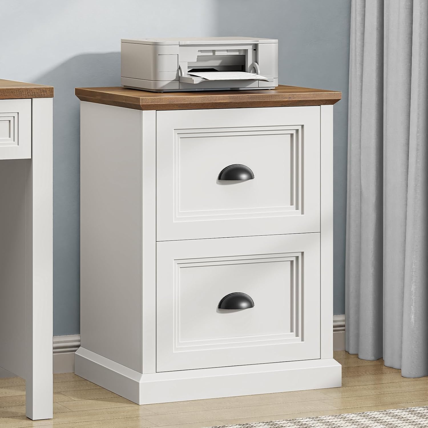 Walnut and White