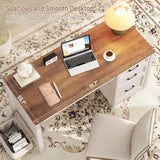 Farmhouse Home Office Desk with File Cabinet and 2 Drawers