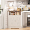 Vabches Small Corner Storage Cabinet with USB Ports and Outlets