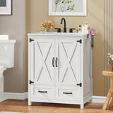 Modern Bathroom Free Standing Storage Cabinet with Sink Set