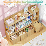 Vabches Kids Toy Organizer with 3 Movable Drawers