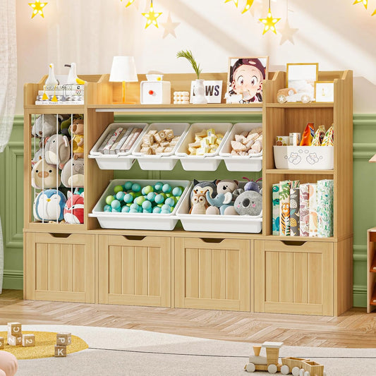 Vabches Kids Toy Organizer with 3 Movable Drawers