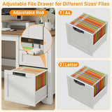 47.2IN Farmhouse Computer Desk with Adjustable File Drawer