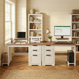 47.2IN Farmhouse Computer Desk with Adjustable File Drawer