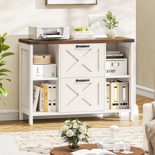 Vabches File Cabinet with 2 Drawers with Adjustable Shelves