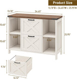 Vabches File Cabinet with 2 Drawers with Adjustable Shelves