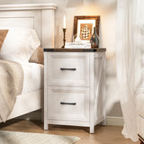 Vabches 2 Drawer Farmhouse Vertical Filing Cabinet for Home Office