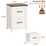 Vabches 2 Drawer Farmhouse Vertical Filing Cabinet for Home Office