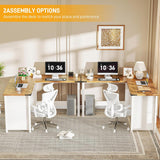Vabches Farmhouse 50.39in L Shaped Executive Desk