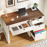 Multifunctional Wood Computer Desk with Storage for Home Office
