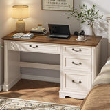 Vabches Roman Style 47in Executive Desk with File Drawer