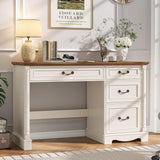 Vabches Roman Style 47in Executive Desk with File Drawer