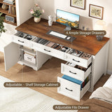 Walnut and White