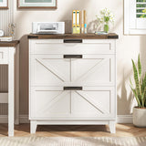 Vabches Lateral File Cabinet with 3 Drawers