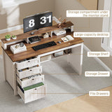 Walnut and White