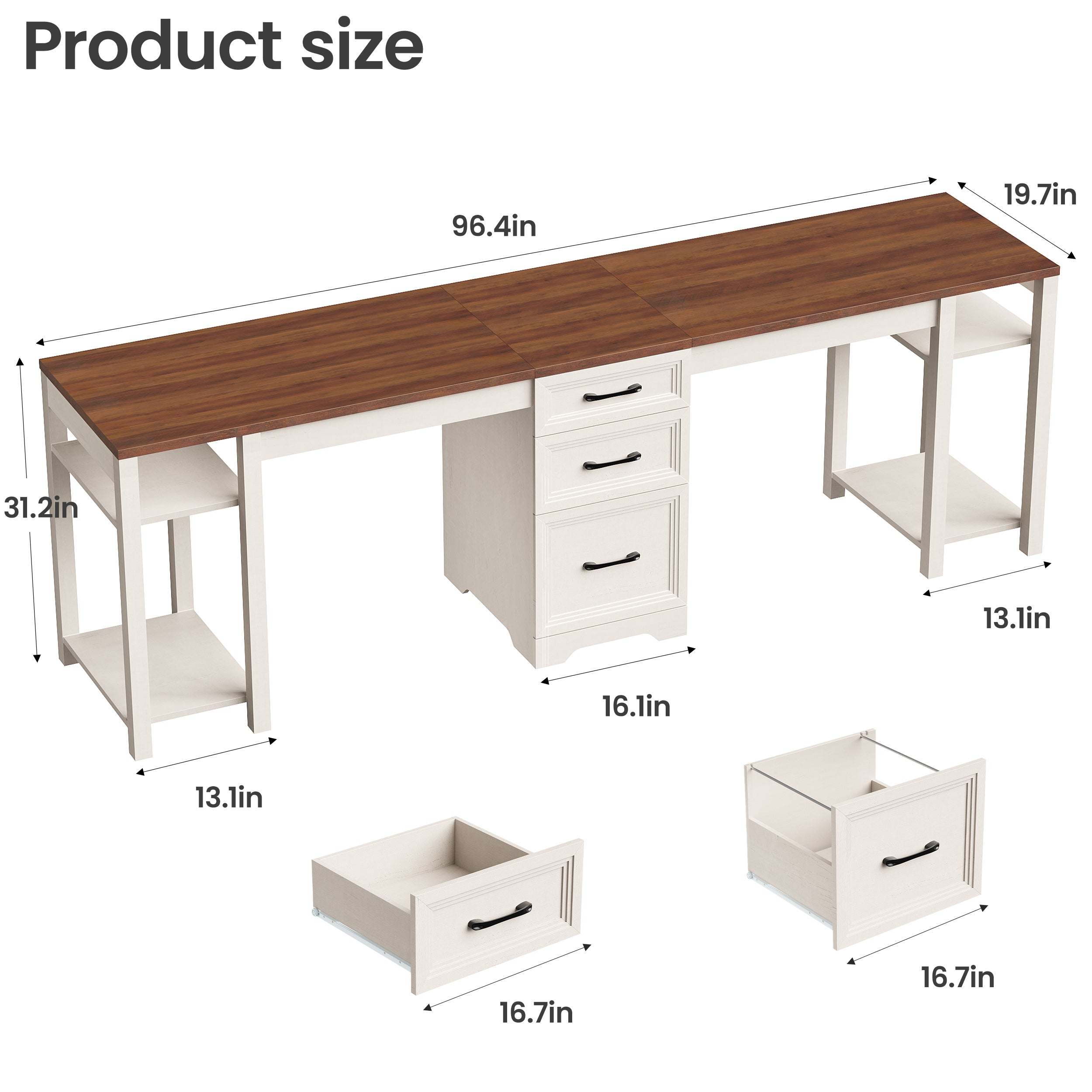 Walnut and White