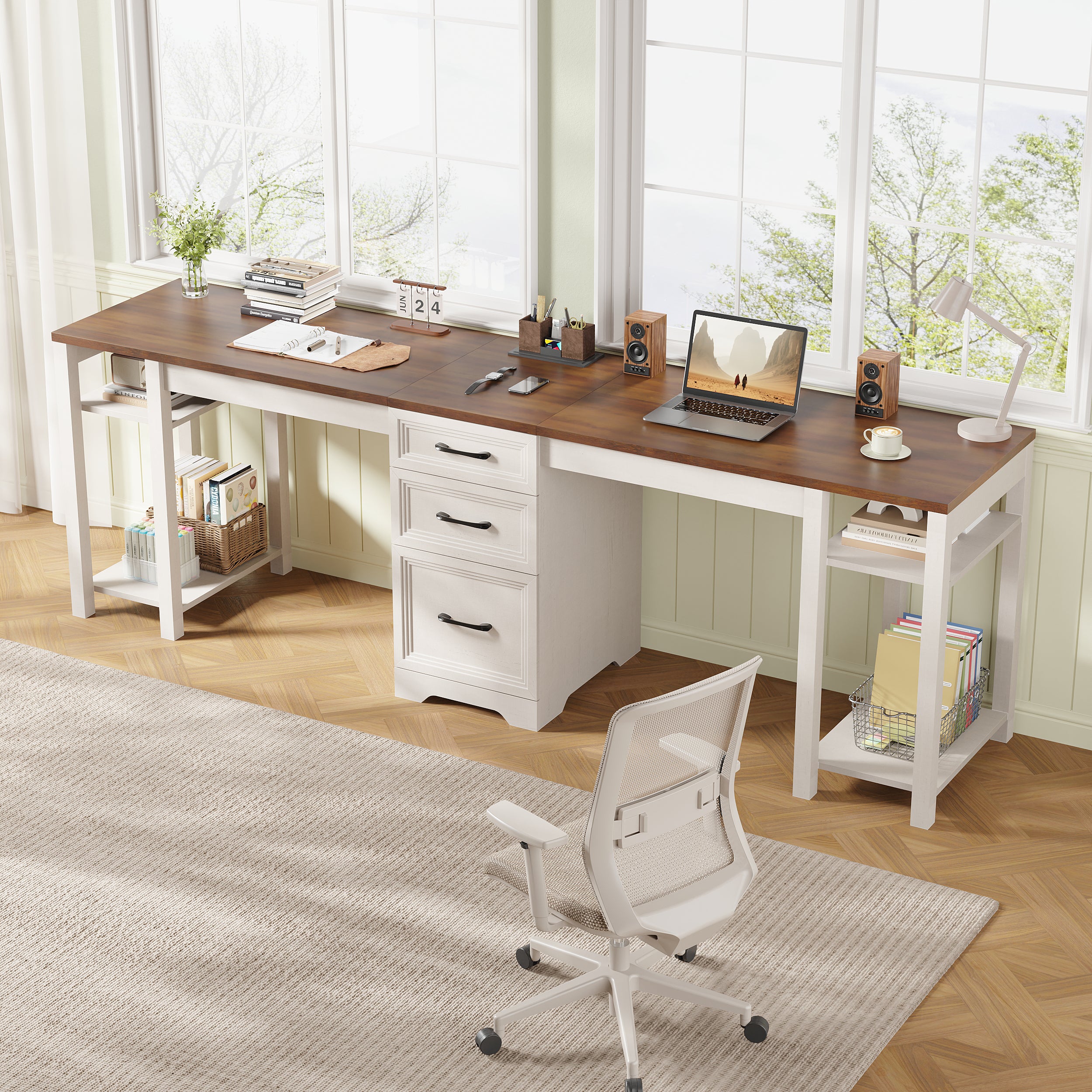 Walnut and White