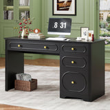 Vabches Executive Desk with 3 Storage Drawers and A File Drawer