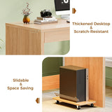 Vabches Executive Desk with 3 Drawers and Led Light