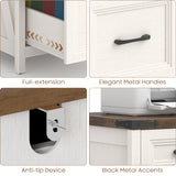 Freestanding File Cabinet with Farmhouse Drawers