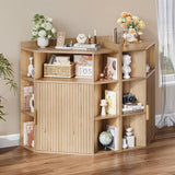 Vabches Farmhouse Corner Storage Shelf for Small Space