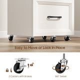 2 Drawers Farmhouse File Cabinet with Wheels for Home Office