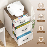 3 Drawers Farmhouse File Cabinet with Wheels for Home Office