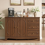 Sideboard Buffet Cabinet with 3 Drawers & Adjustable Shelf