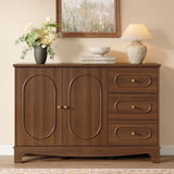 Sideboard Buffet Cabinet with 3 Drawers & Adjustable Shelf