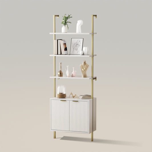 Estantería moderna de escalera con puertas