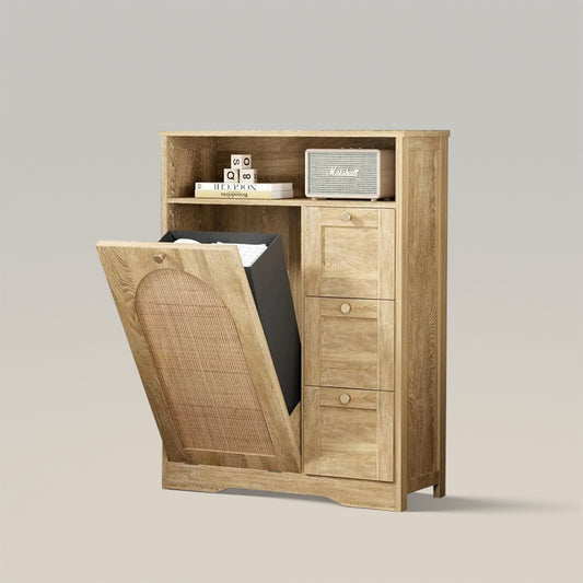 Mueble de baño de ratán con 3 cajones deslizantes