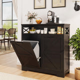 Farmhouse Kitchen Tilt Out Trash Can Cabinet