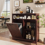 Farmhouse Kitchen Tilt Out Trash Can Cabinet