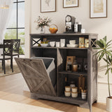 Farmhouse Kitchen Tilt Out Trash Can Cabinet