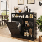 Farmhouse Kitchen Tilt Out Trash Can Cabinet