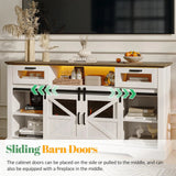 Soporte de TV para televisores de hasta 65 pulgadas con puertas corredizas