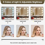 Pequeño tocador con espejo y luces