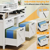 Filing Organization Storage Cabinets 4 Drawer with Adjustable Shelf