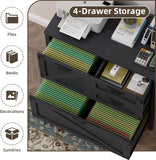 Large Farmhouse File Cabinets with Drawers for Home Office