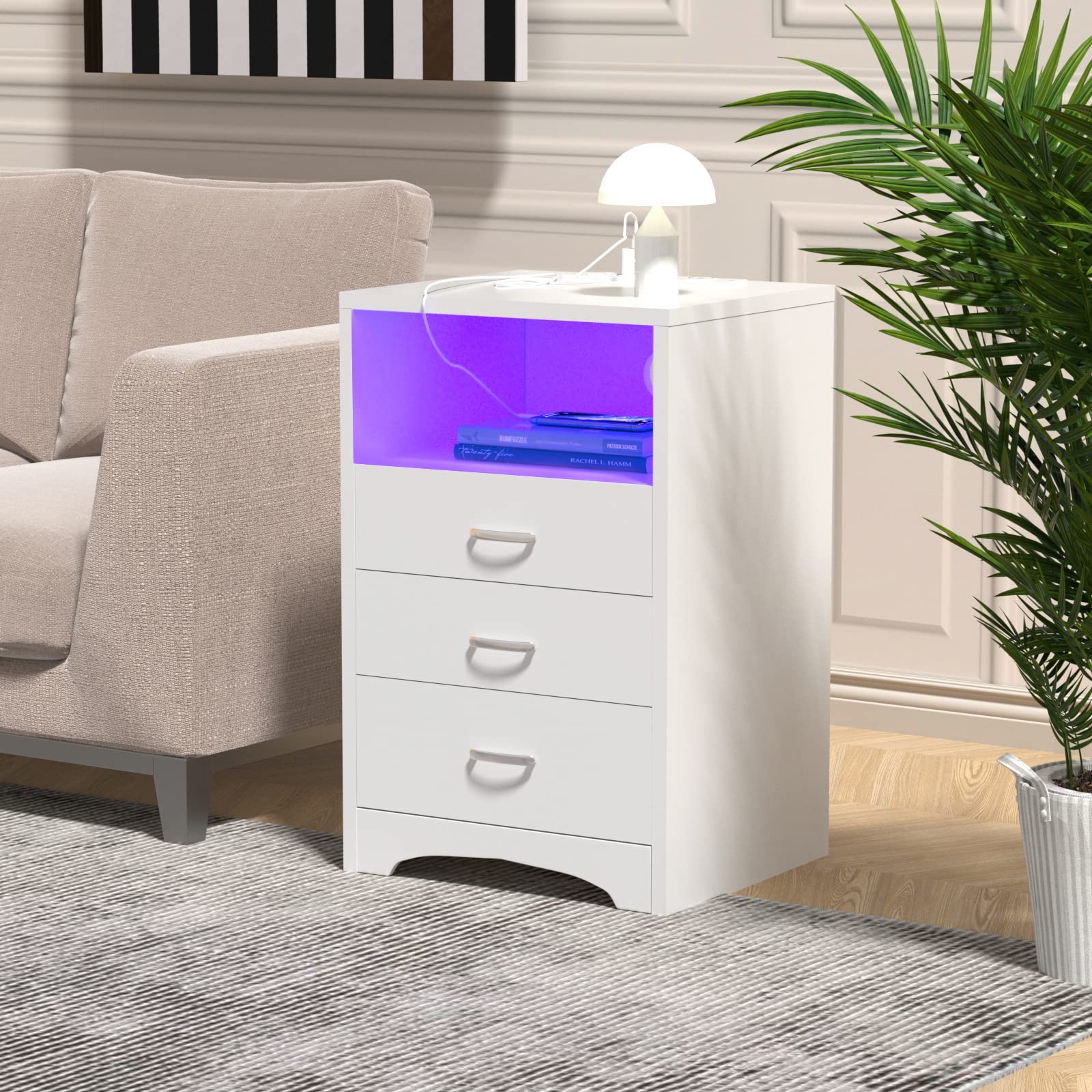 White-with Led Lights