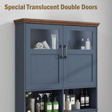 Vabches Over The Toilet Storage Cabinet with Paper Holder Stand